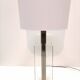 Large stainless steel and plexiglass lamp 1970 france