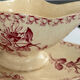 Red ironware sauce boat Gien honeysuckle model - ironware p