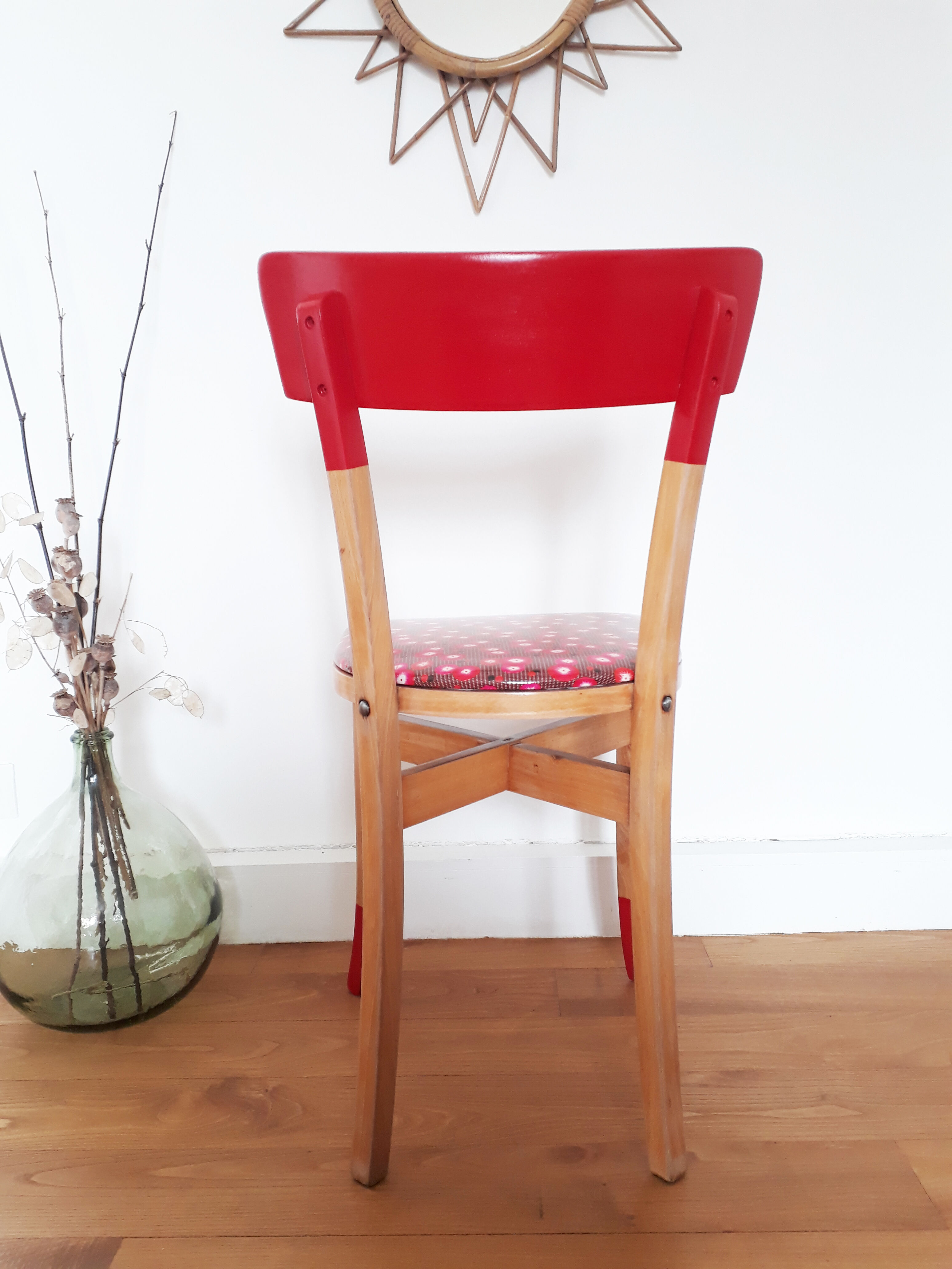Chair bistro red vintage 30s