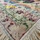 Nappe en soie d’Alger époque début XXe motifs floraux rehaussés de fils dorés, fait main