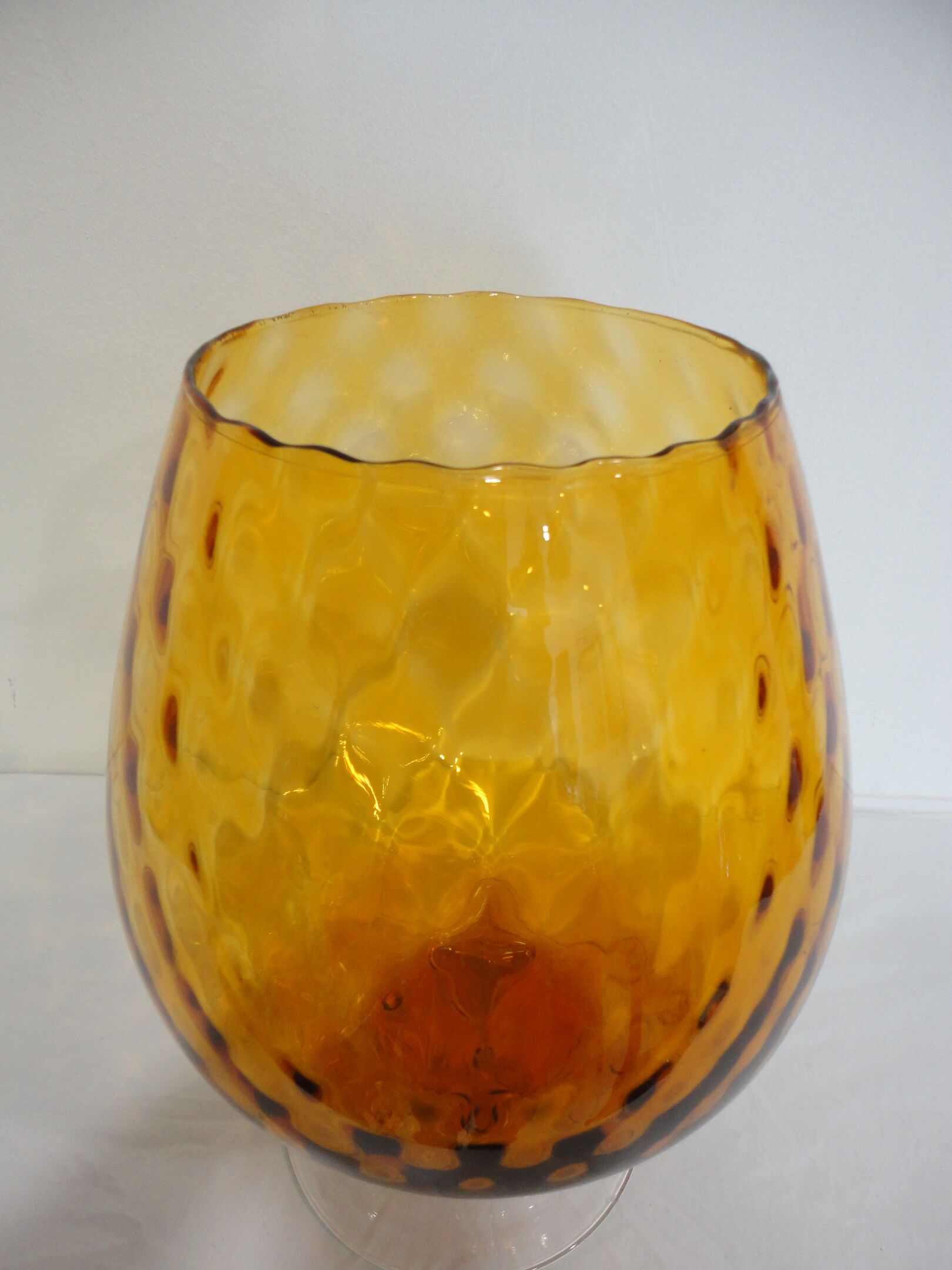 Vintage yellow glass vase