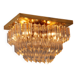 Novaresi Gold Plated Ceiling Lamp CH Serie 1970 Italy