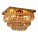 Novaresi Gold Plated Ceiling Lamp CH Serie 1970 Italy