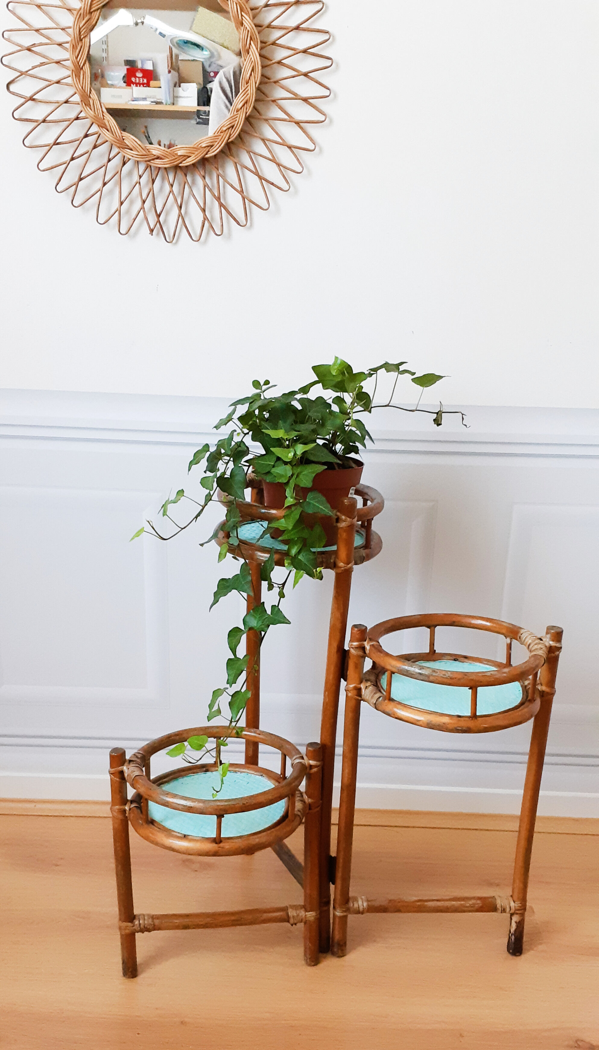 Plant door, rattan planter, bamboo