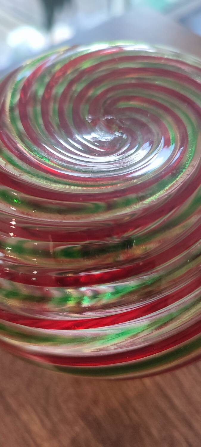 Vintage Murano-inspired blown glass vase