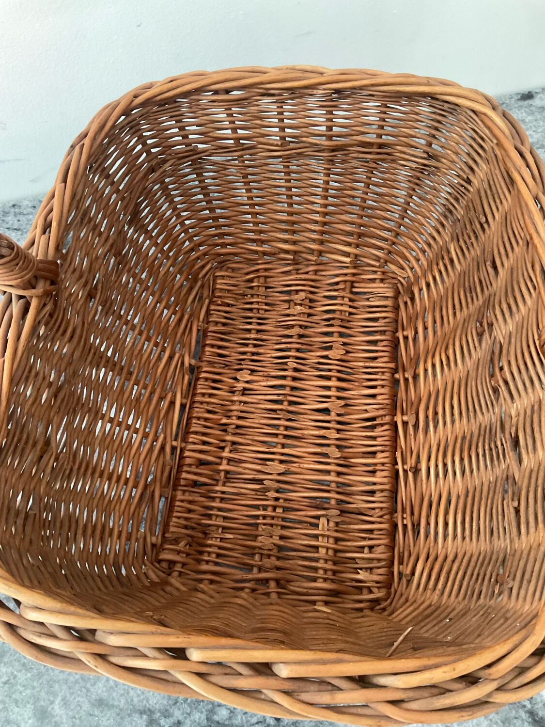 Vintage woven wicker basket