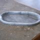Plateau oval en marbre gris