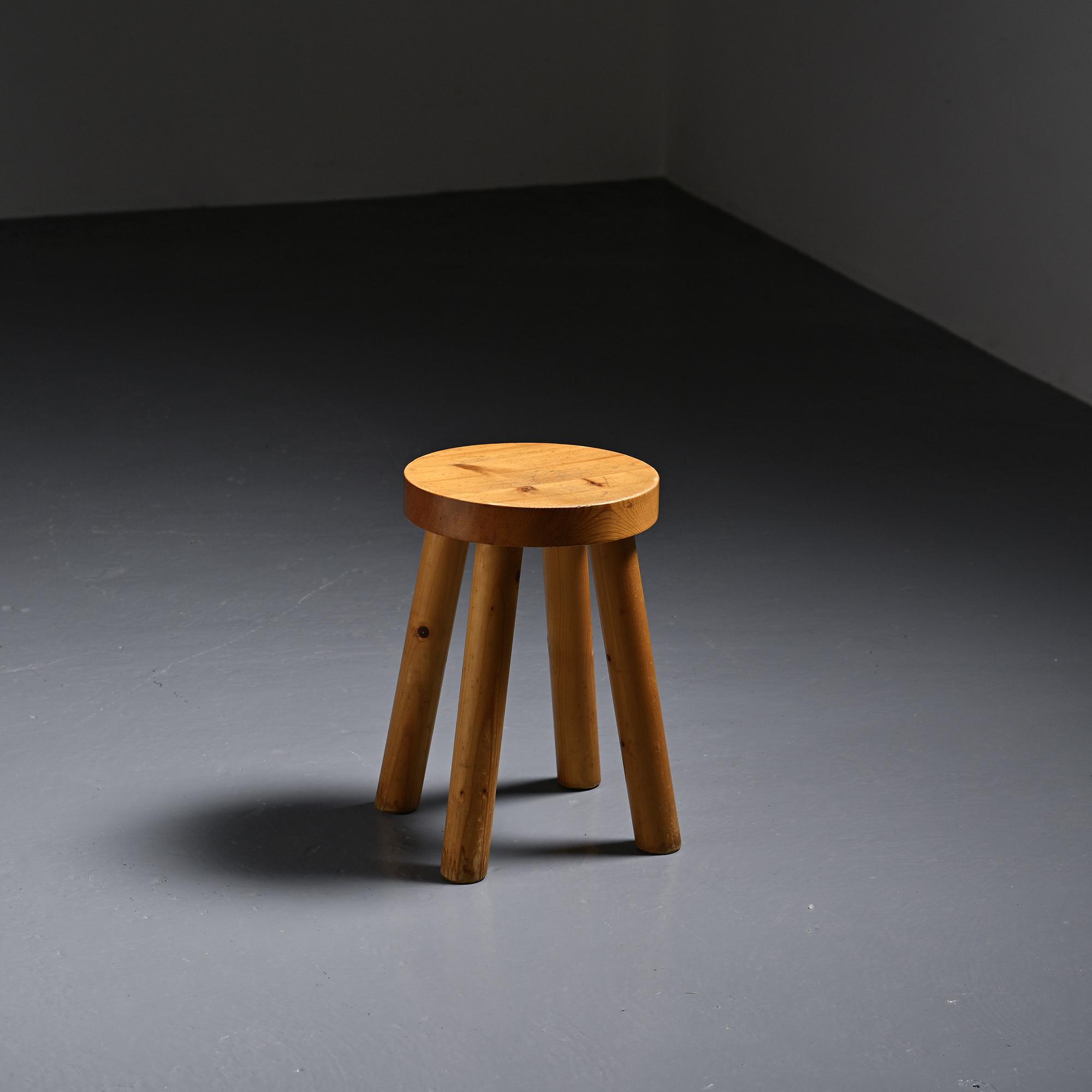 Stool by René Martin for a chalet in Méribel, circa 1965