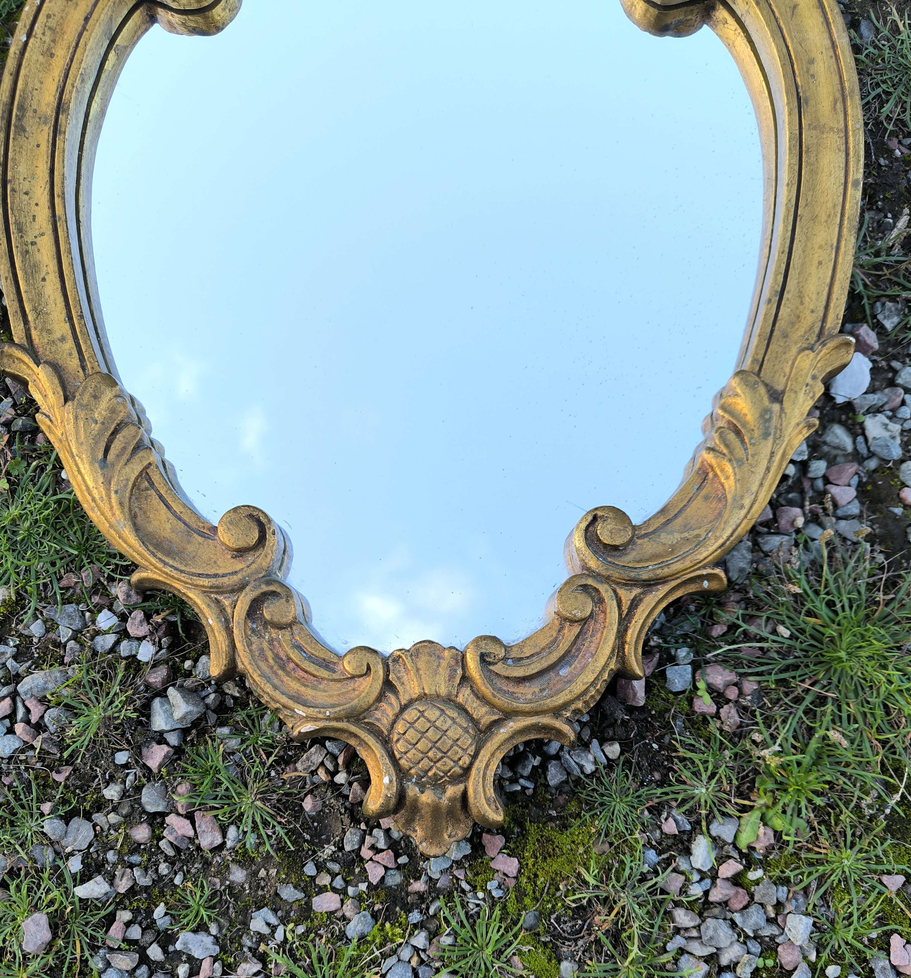 Vintage Louis XV style gilded mirror