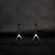 Vintage design hammered brutalist candle holders