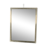 Romeo Rega, miroir vintage avec double cadre en laiton et chrome. Italie années 1970