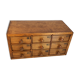 Small drawer unit, vintage wooden watchmaker's chest.