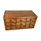 Petit meuble à tiroirs Layette d'horloger en bois vintage
