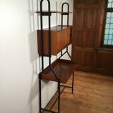 Secrétaire vintage avec rangement fermé et étagère