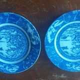 Two serving plates - blue design