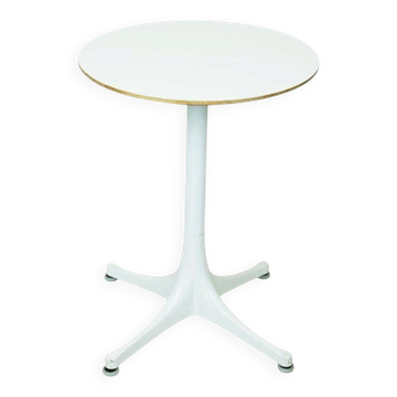 Table d'appoint en marbre blanc George Nelson pour Herman Miller, États-Unis, années 1960.