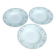 Three soup plates in opaque iron earth porcelain Moustier cluny KG model Victoria