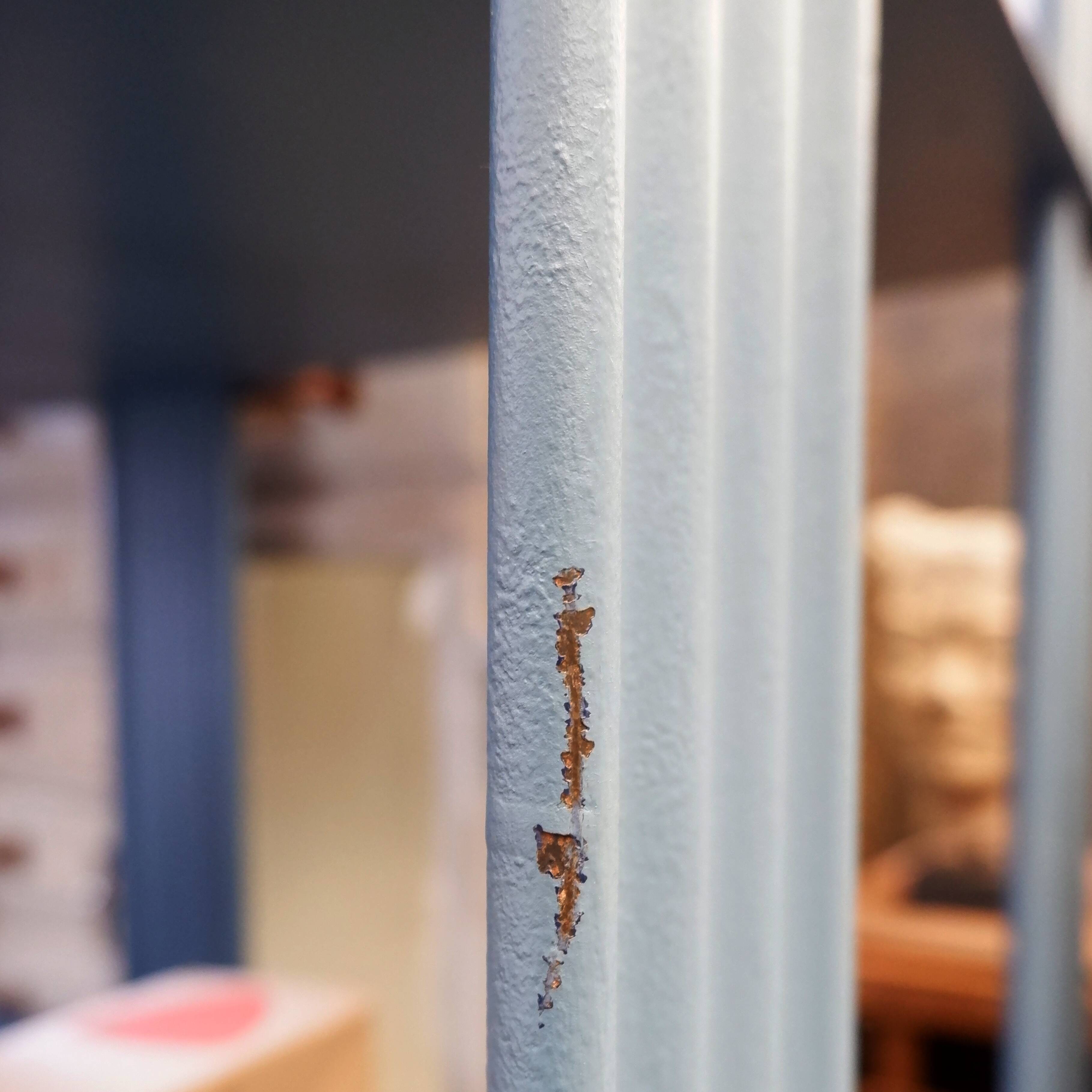 Painted metal industrial shelf Strafor - 20th century