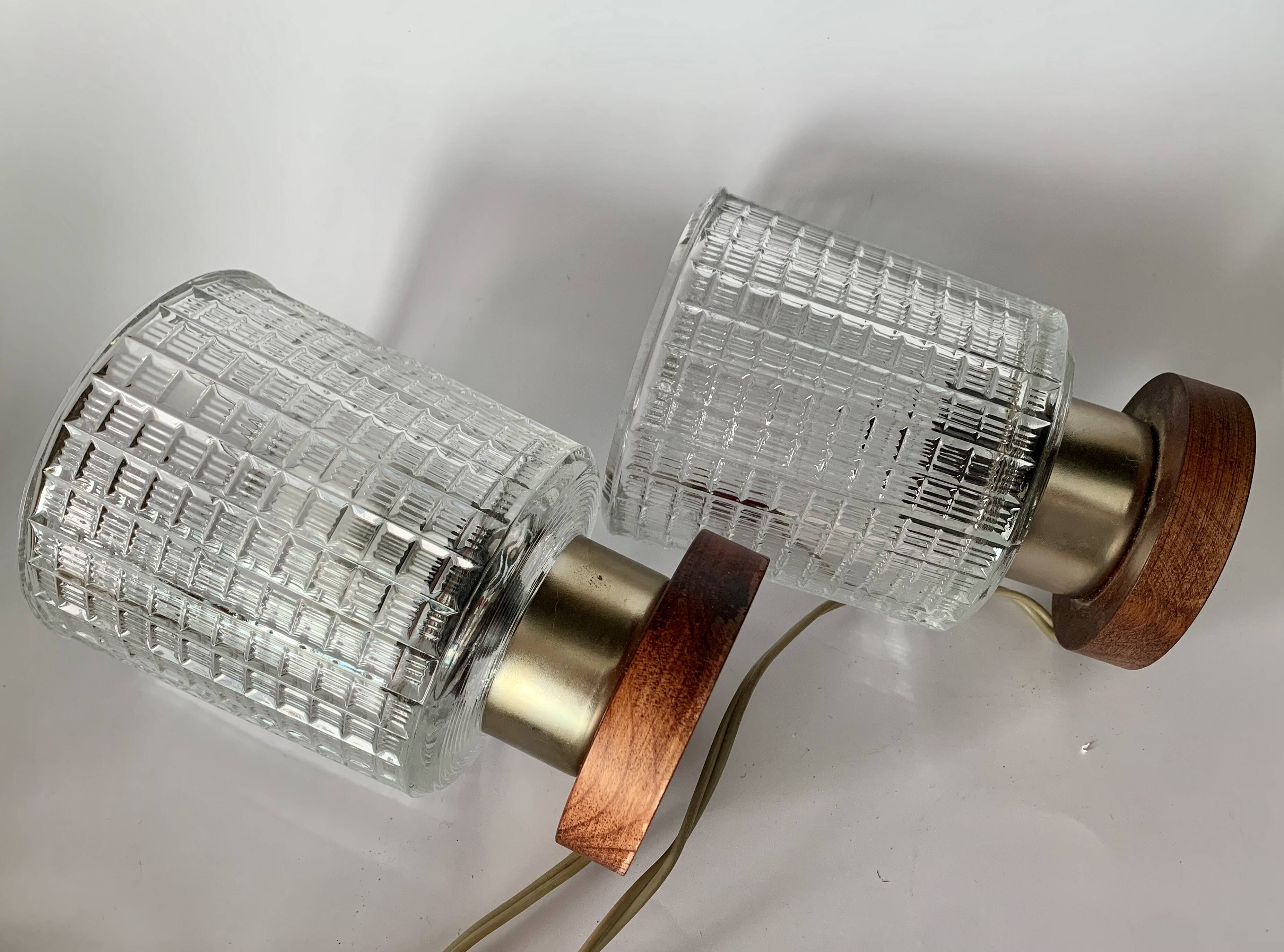A pair of bedside lamps  'Pokrok Žilina', Czechoslovakia, 1960s/70s.