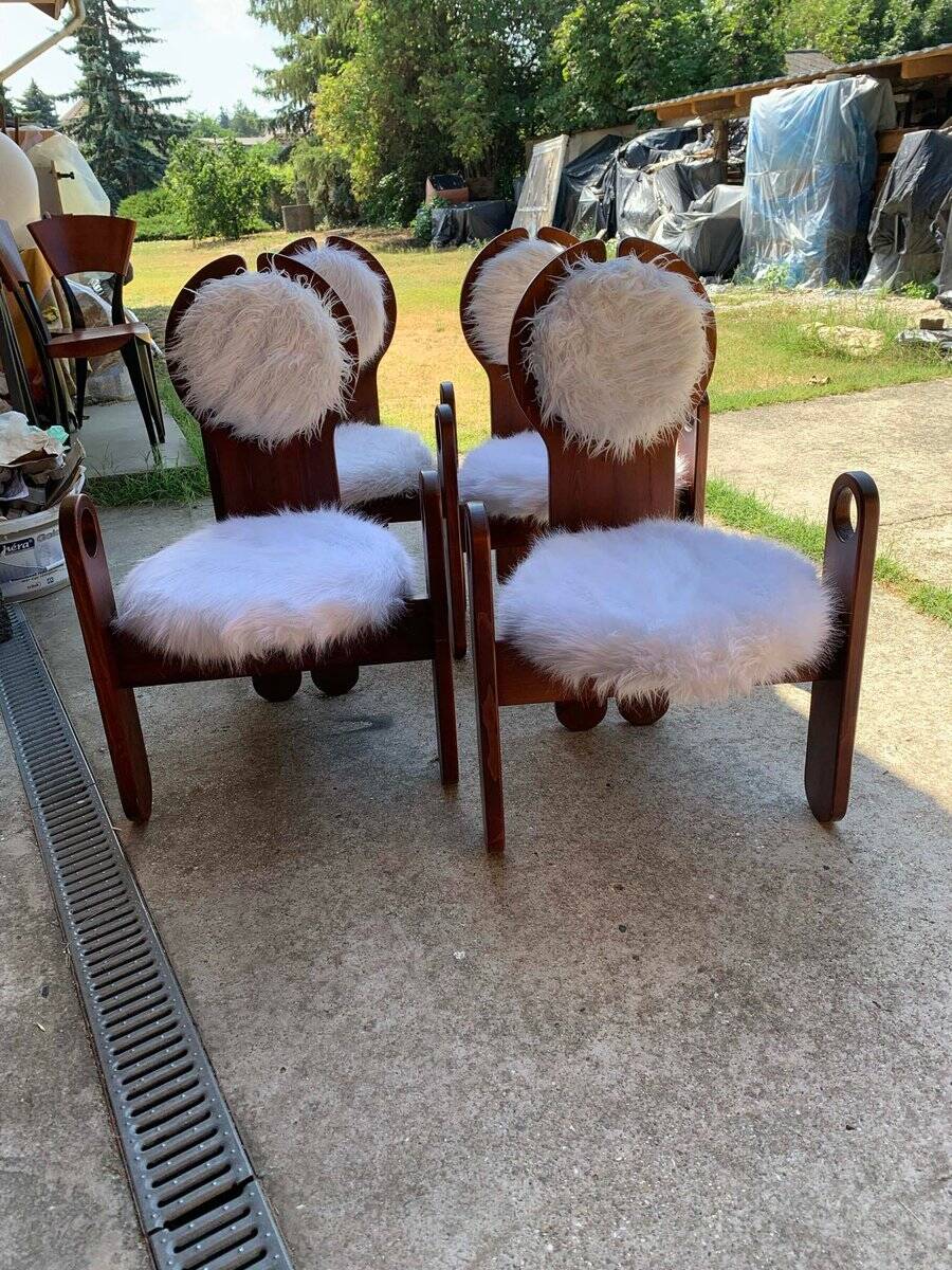 Vintage dining chairs by Szedleczky, 1970s, set of 4