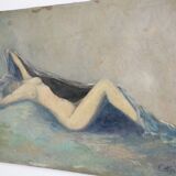 Nude painting elongated naïve art