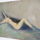 Tableau nu allongé art naïf