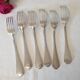 Large Antique Christofle Forks X6 in silver metal