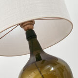 Lampe dame jeanne et lin