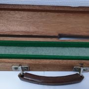 étui bois queue billard vintage