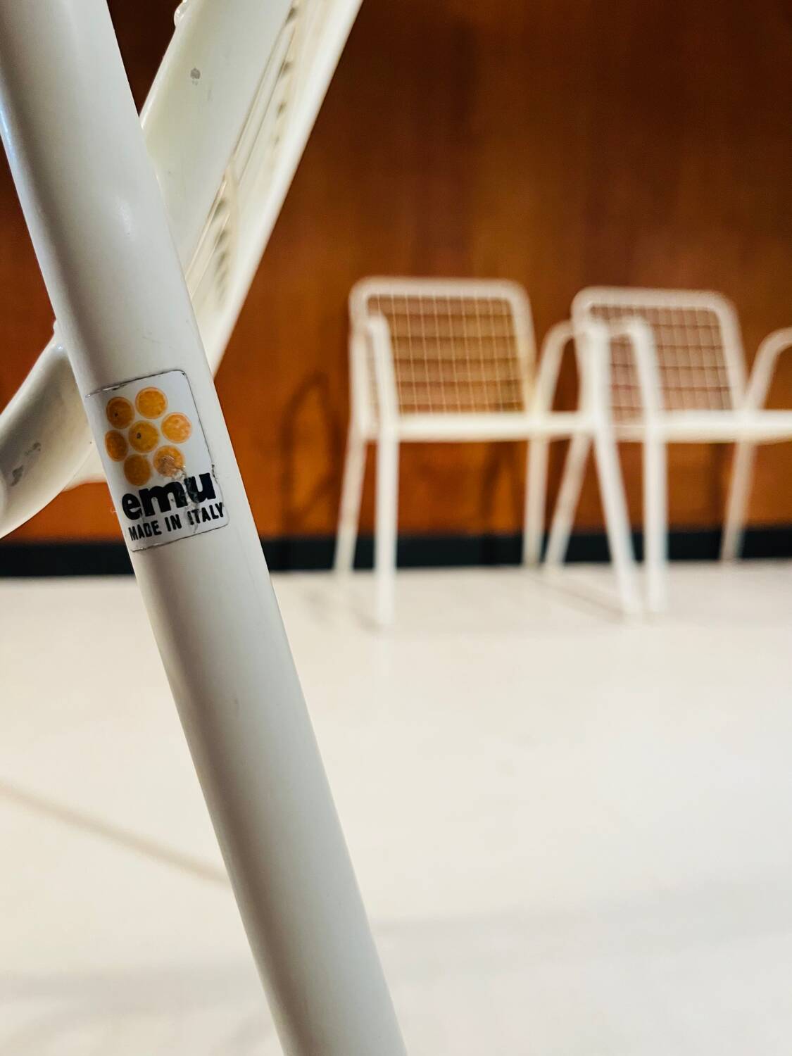 4 vintage Emu Rio chairs from Italy, 1980.