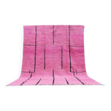 Traditional handwoven Berber rug in pink, size 150x250 cm.