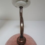 Porcelain porcelain patinated glass of Clichy pink Art Deco