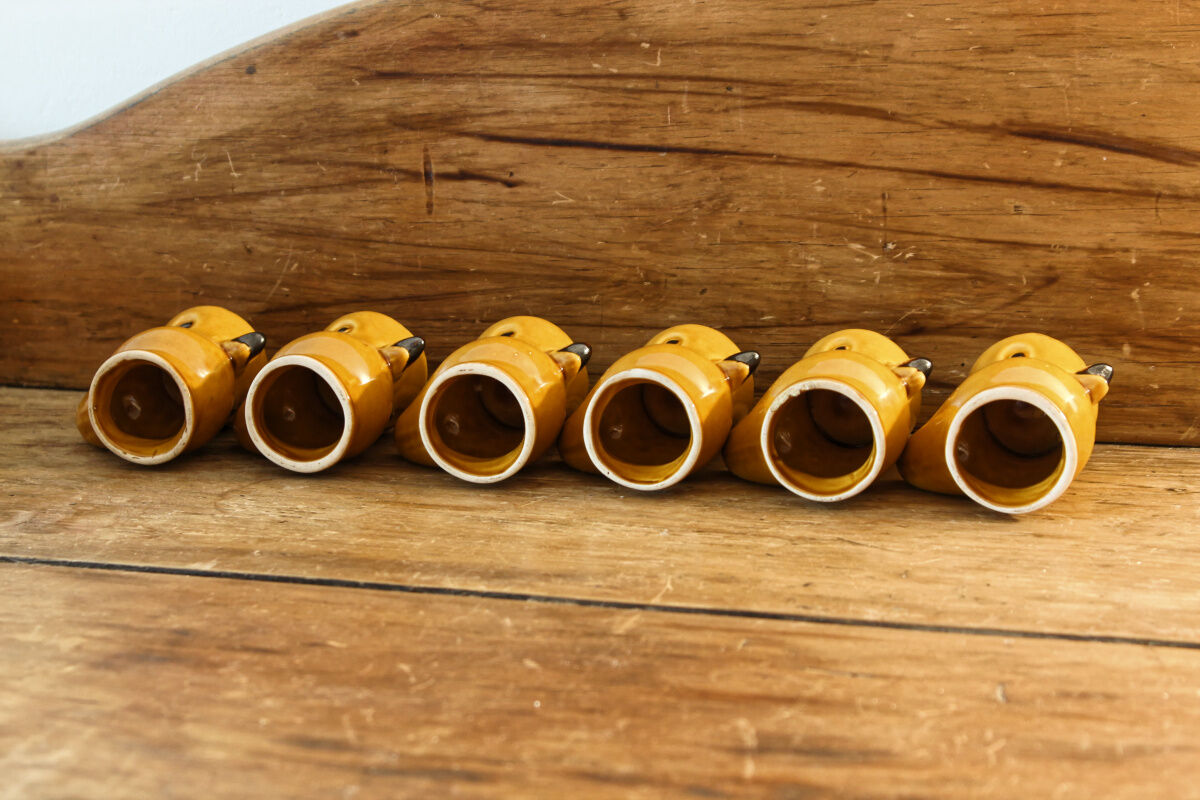 Set of 6 chicken cockerels