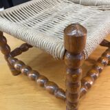 Rope and turned wood children's chair