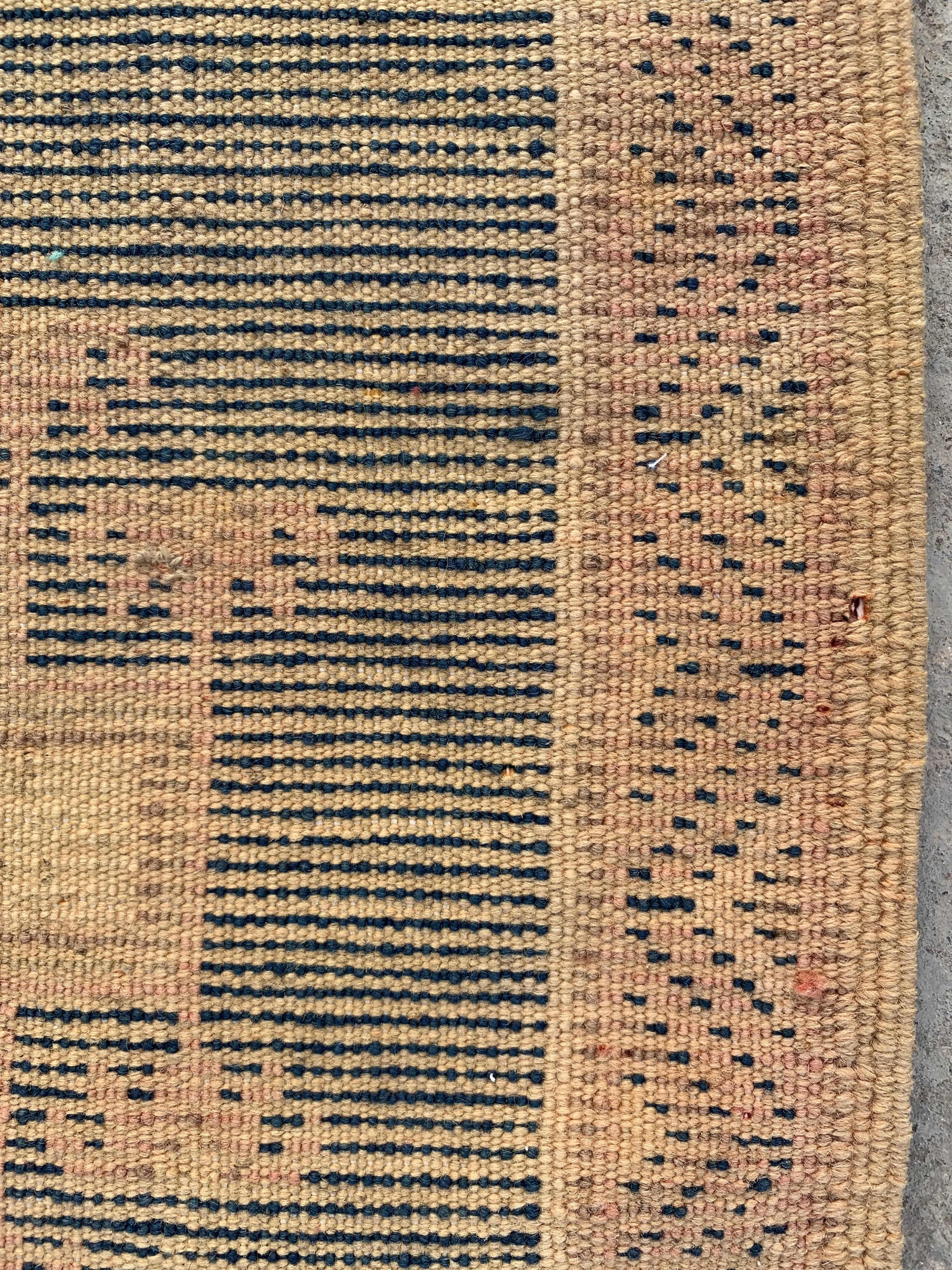 Taznakht blue moroccan wool runner rug