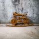 Vintage wooden motorcycle