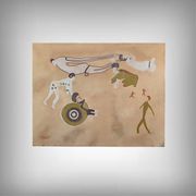 Tassili Rock Painting, signed G. Le Poitevin – 1960
