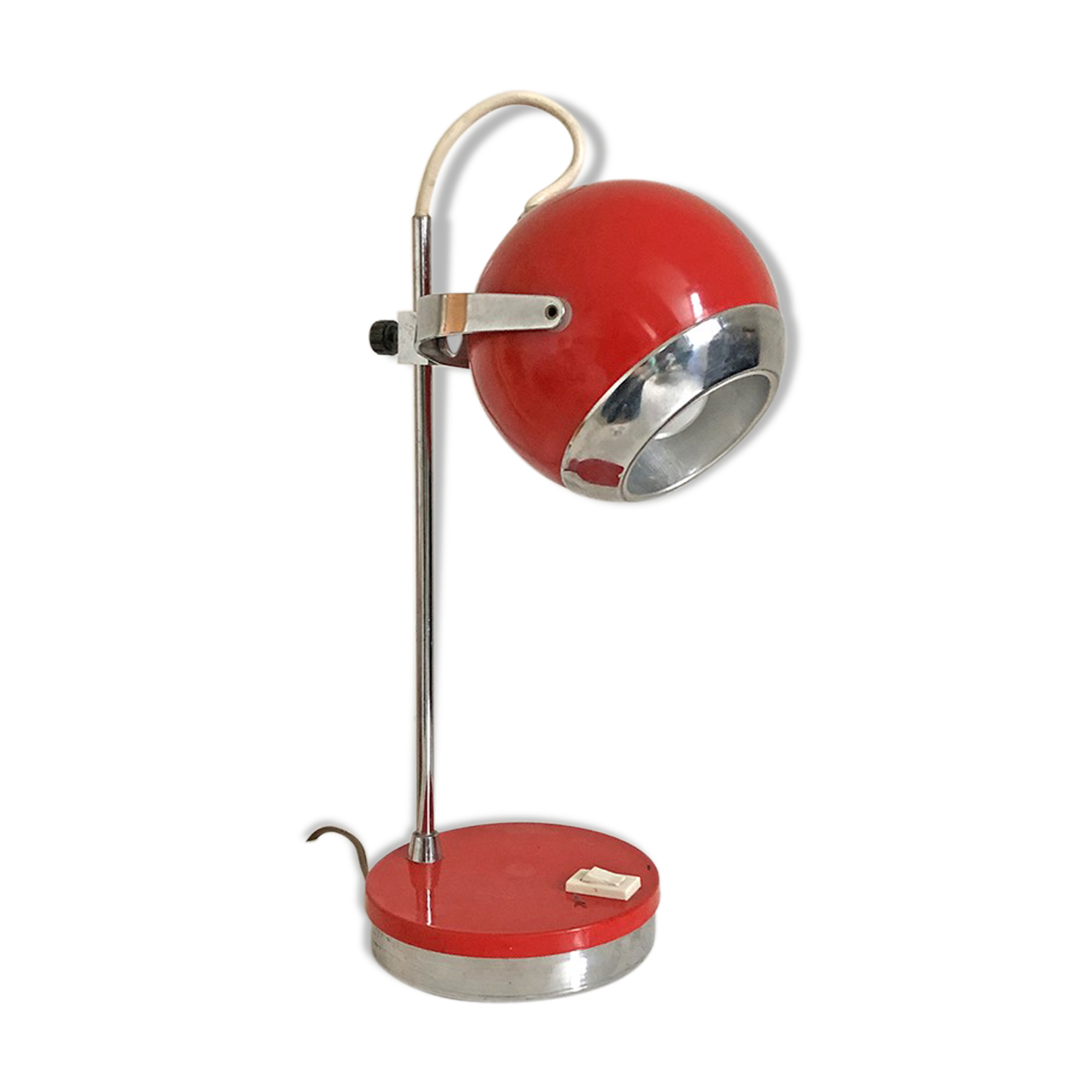 Red vintage eyeball lamp 60