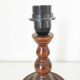Turned wooden lamp base