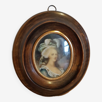 Miniature sur ivoire Marie-Antoinette
