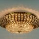 glamorous 1960s mid century CEILING LAMP ceiling fixture brass and glass