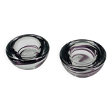 Set of two Kosta boda candlesticks by Anna Ehrner