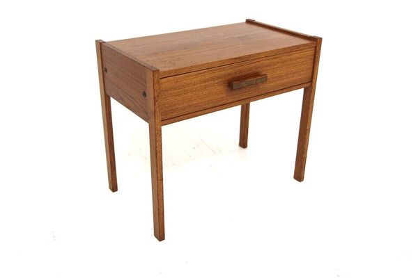 Table de chevet scandinave en teck, Suède, 1960