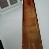 Old brass half moon mirror
