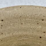 Fruit cup in polychrome glazed stoneware signature to identify