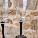 Verre à pied flûtes Luminarc noir