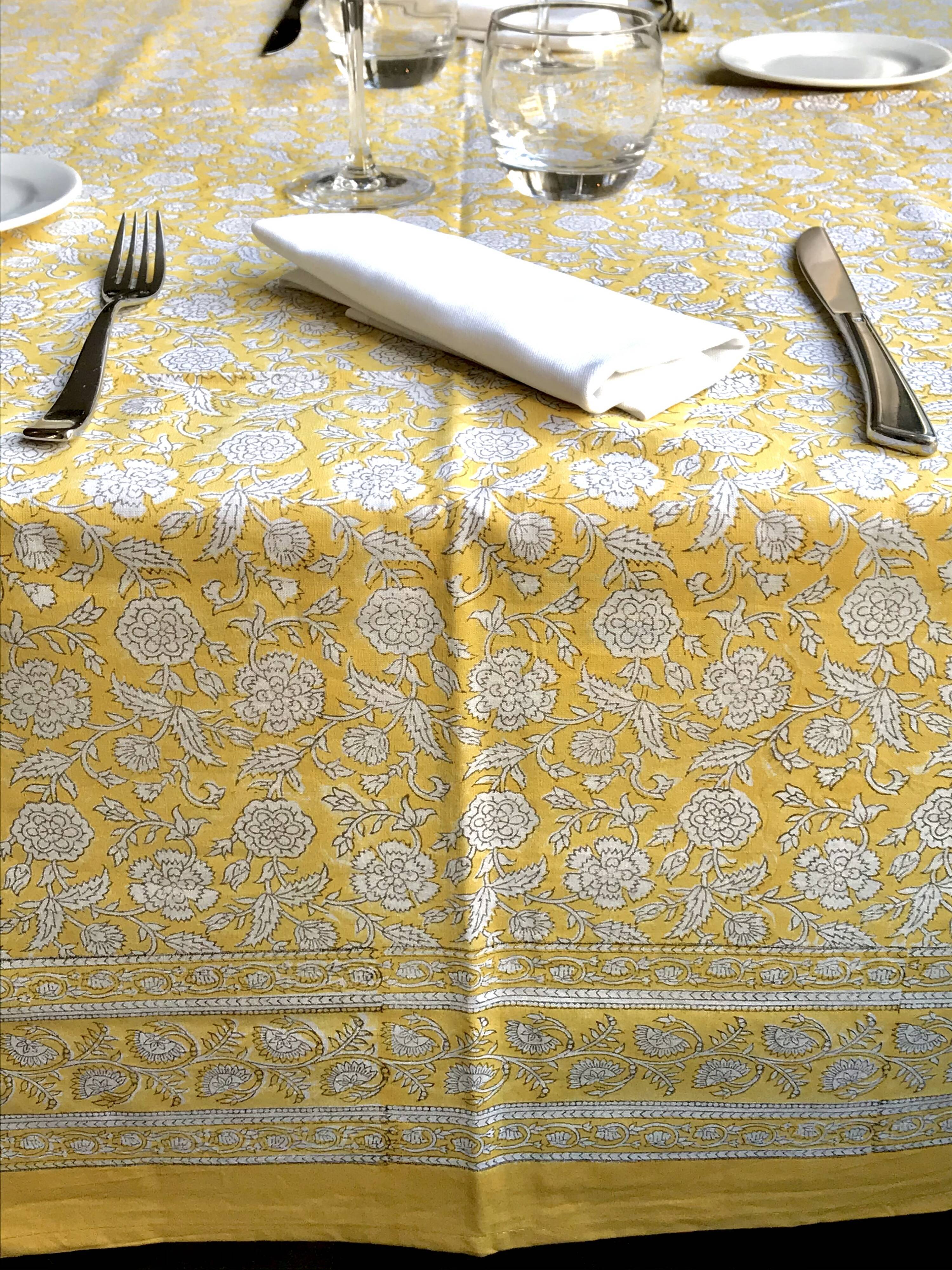 Indian blockprint tablecloth