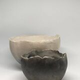 Duo of raku bowls