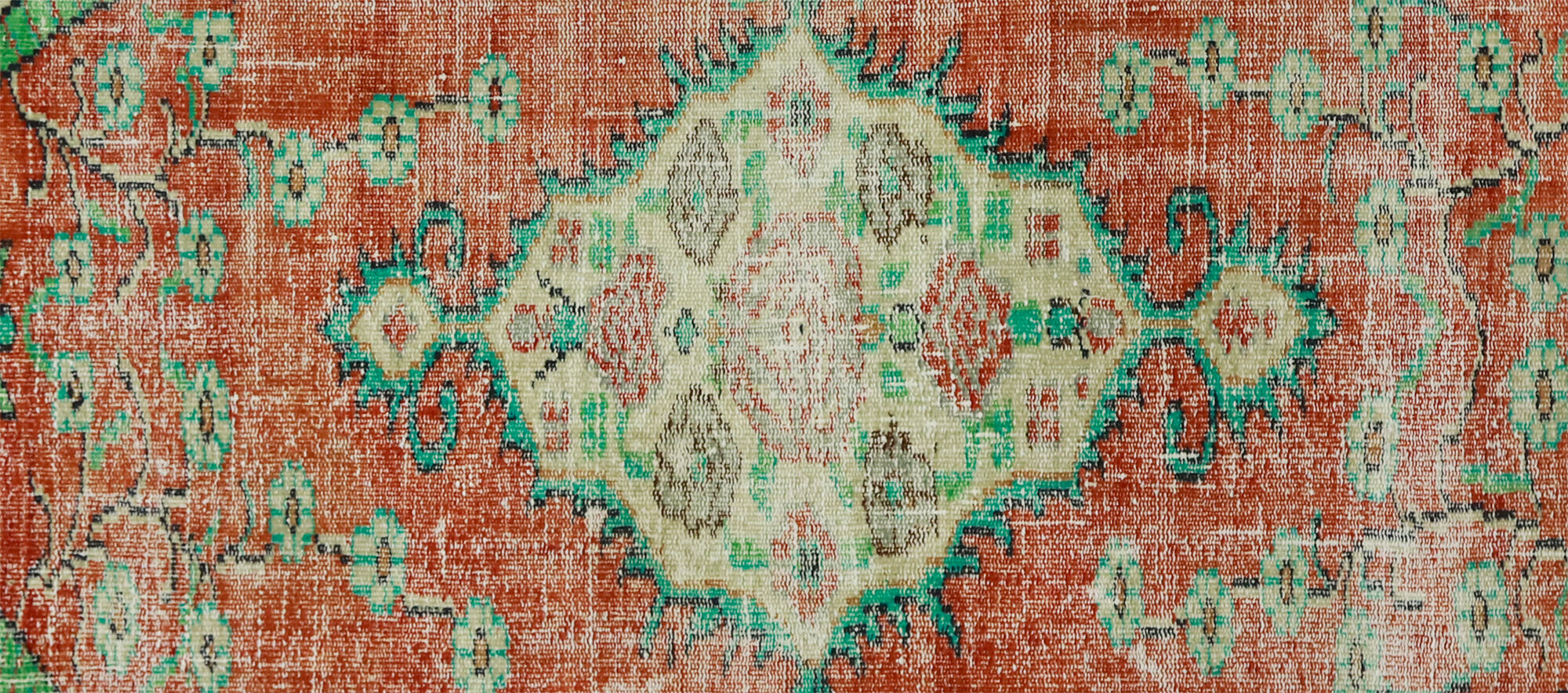 Anatolian handmade vintage rug 223 cm x 133 cm