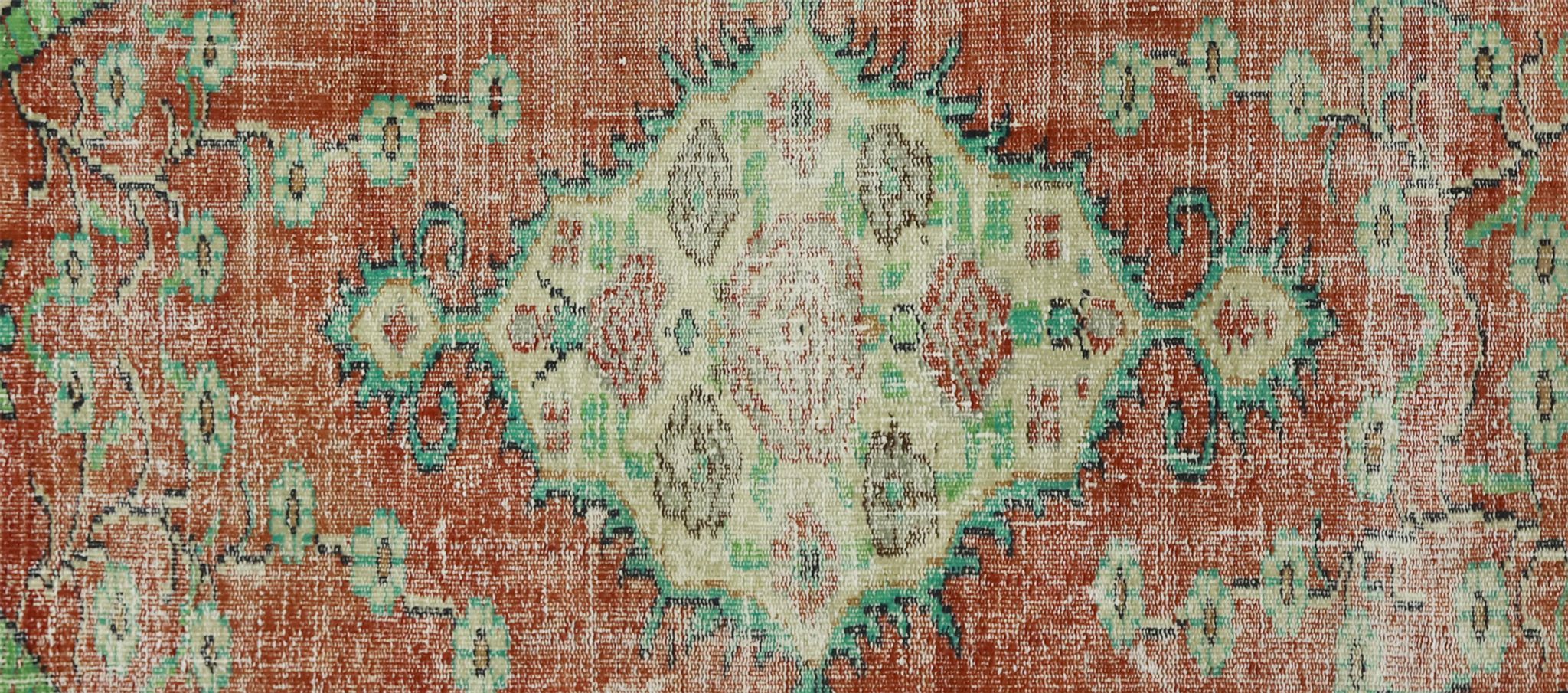 Anatolian handmade vintage rug 223 cm x 133 cm